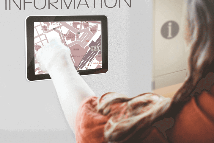 写真：インフォメーション・サイネージなどに