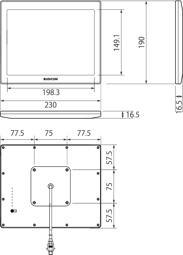 寸法図：BC-SD10TⅡ-RS