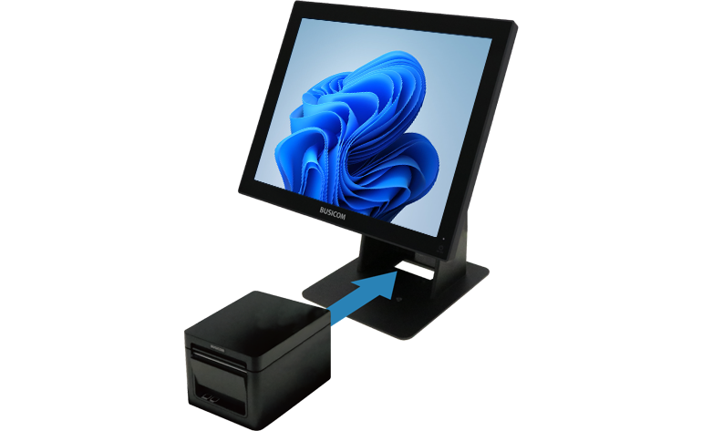 写真：レシートプリンターをすっきり収納